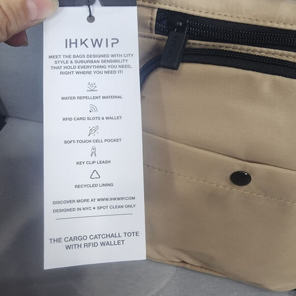 IHKWIP Cargo Catchall Tote with Crossbody Strap Tan - NWT - Picture 3 of 8